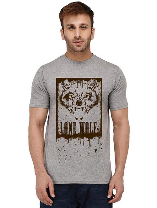 men round neck front print t-shirt - 20989457 - Very Small Image - 1