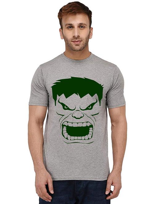 men round neck front print t-shirt - 20989460 - Very Small Image - 1