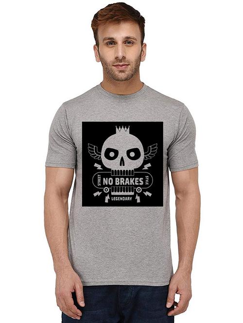 men round neck front print t-shirt - 20989515 - Very Small Image - 1