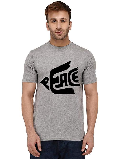 men round neck front print t-shirt - 20989719 - Very Small Image - 1