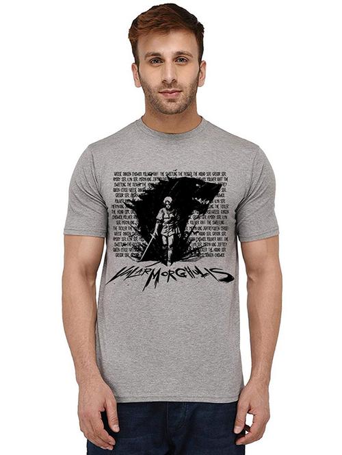 men round neck front print t-shirt - 20989865 - Very Small Image - 1