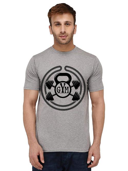 men's round neck front print t-shirt - 20990047 - Very Small Image - 1