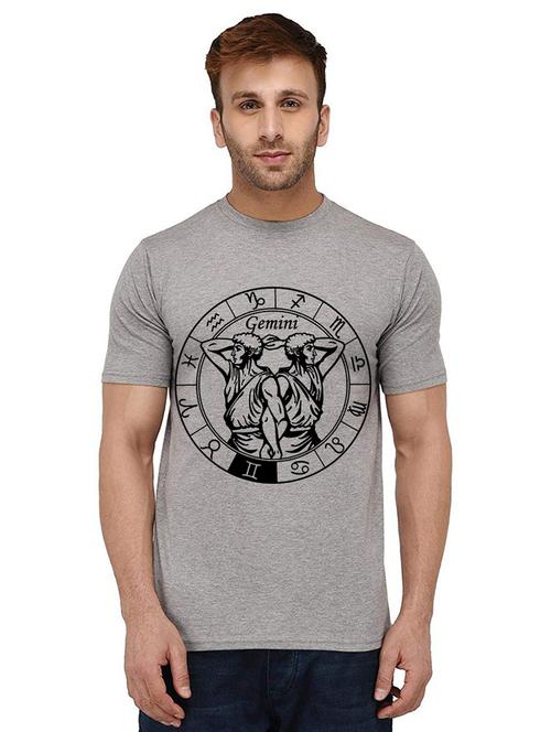 men front print round neck t-shirts - 20990084 - Very Small Image - 1