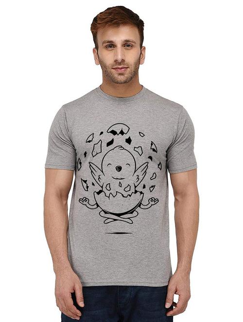 men front print round neck t-shirt - 20990147 - Very Small Image - 1