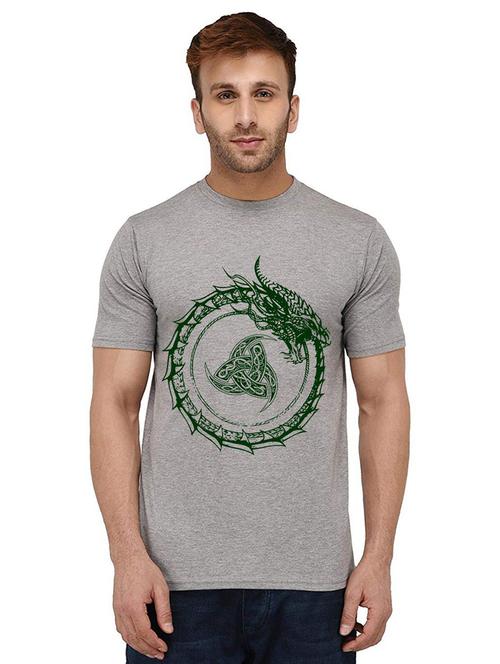 men round neck front print t-shirt - 20990164 - Very Small Image - 1