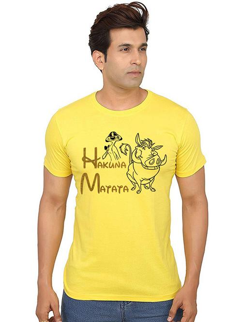 men round neck chest print t-shirt - 20990347 - Very Small Image - 1