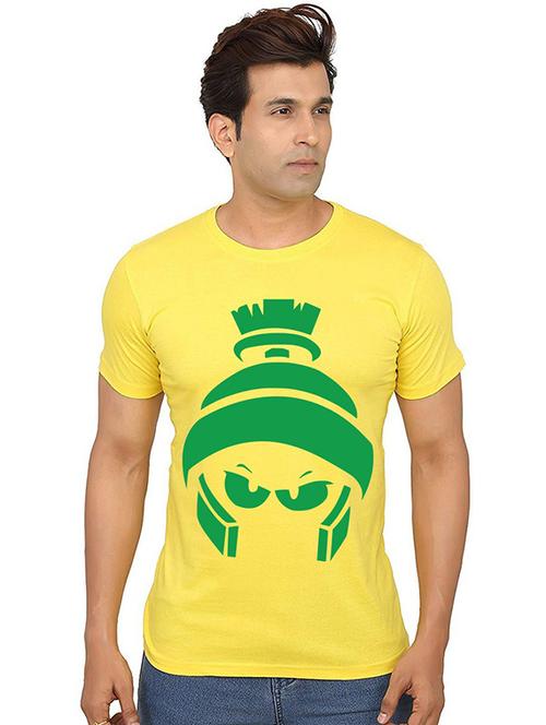 men round neck front print t-shirt - 20990466 - Very Small Image - 1