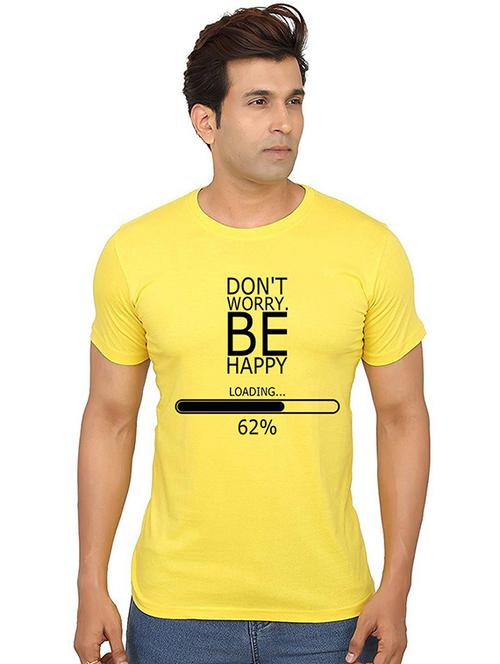 men round neck front print t-shirt - 20990773 - Very Small Image - 1