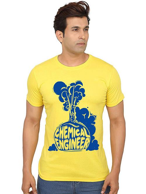 men round neck front print t-shirt - 20990804 - Very Small Image - 1