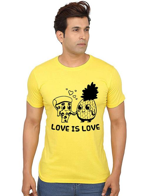 men front print round neck t-shirt - 20990850 - Very Small Image - 1