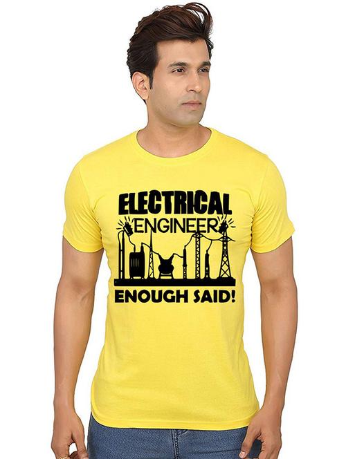 men round neck front print t-shirt - 20990858 - Very Small Image - 1