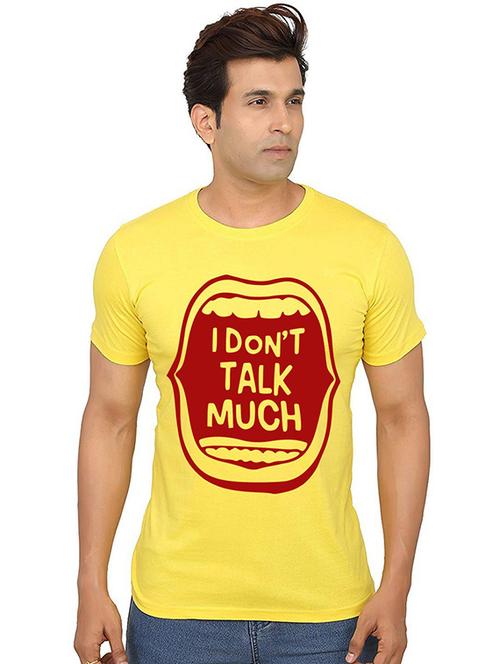 men round neck front print t-shirt - 20990959 - Very Small Image - 1
