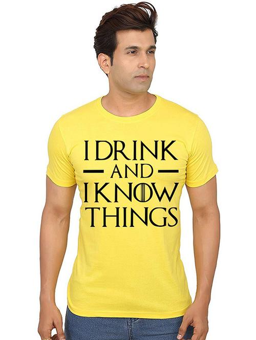 men's round neck front print t-shirt - 20991060 - Very Small Image - 1