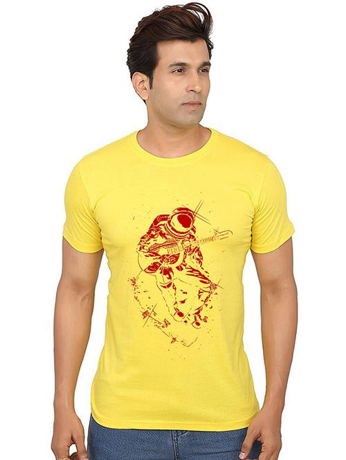 men's round neck front print t-shirt - 20991143 - Very Small Image - 1