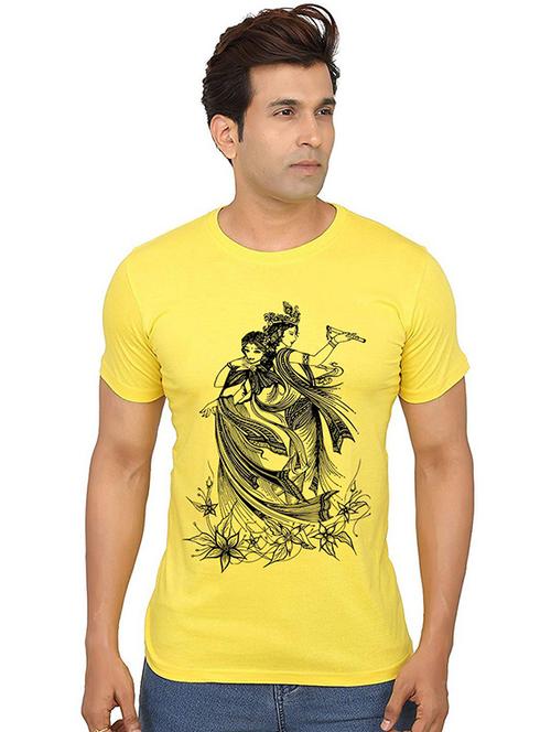 men round neck front print t-shirt - 20991195 - Very Small Image - 1