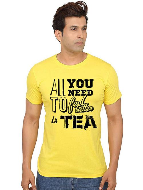 men round neck front printed t-shirt - 20991221 - Very Small Image - 1