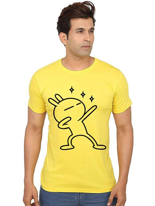 men round neck front print t-shirt - 20991344 - Very Small Image - 1