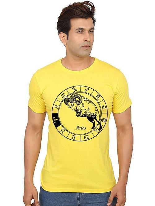 men round neck front print t-shirt - 20991372 - Very Small Image - 1