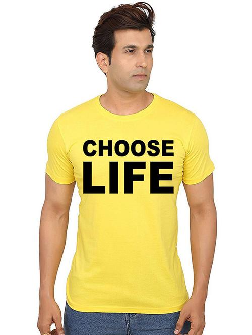 men round neck chest print t-shirt - 20991394 - Very Small Image - 1