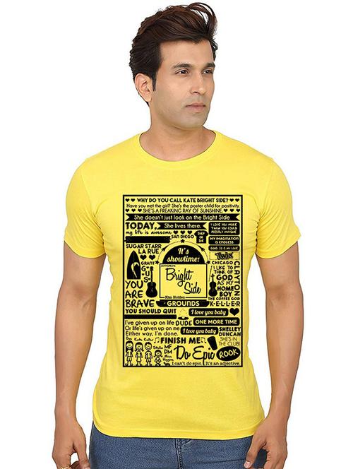 men's round neck front print t-shirt - 20991482 - Very Small Image - 1