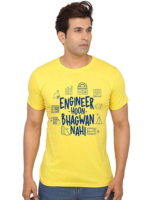 men round neck front print t-shirt - 20991488 - Very Small Image - 1