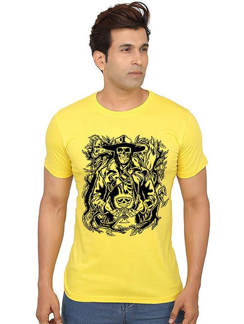 men round neck front print t-shirt - 20991494 - Very Small Image - 1
