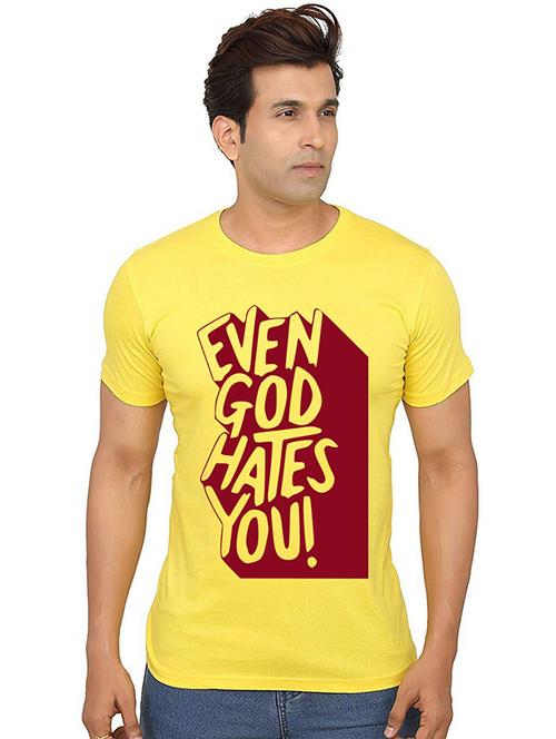 men round neck front print t-shirts - 20991556 - Very Small Image - 1