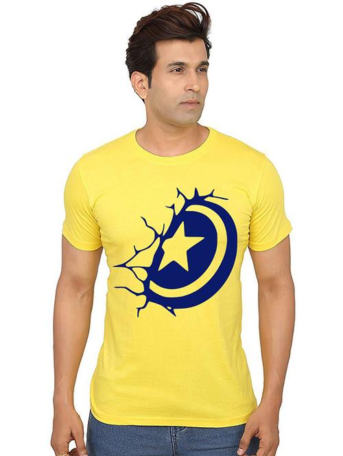 men round neck front printed t-shirt - 20991584 - Very Small Image - 1