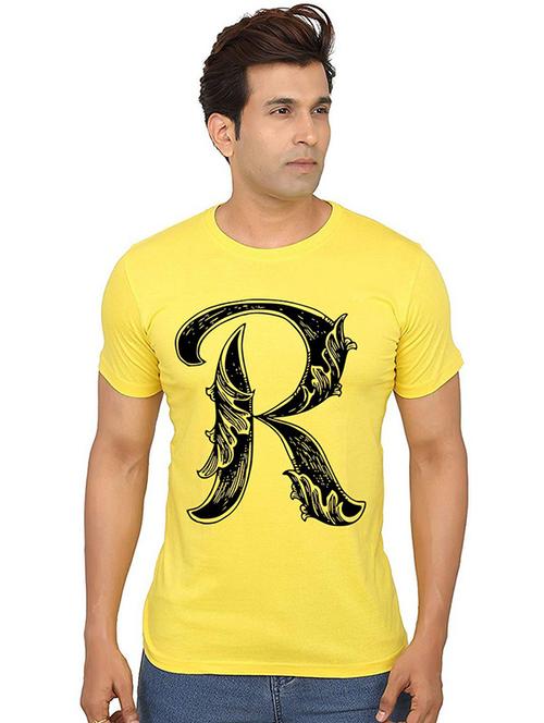 men round neck front print t-shirt - 20991659 - Very Small Image - 1