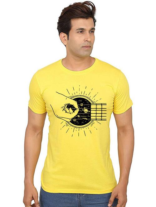 men round neck front print t-shirt - 20991666 - Very Small Image - 1