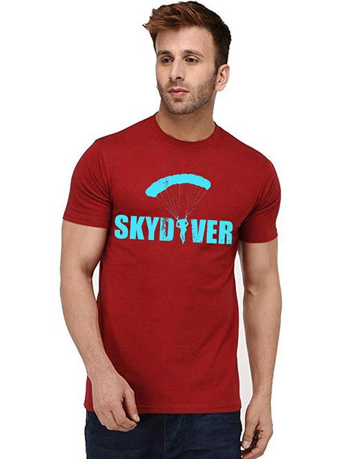 men round neck front print t-shirt - 20991796 - Very Small Image - 1