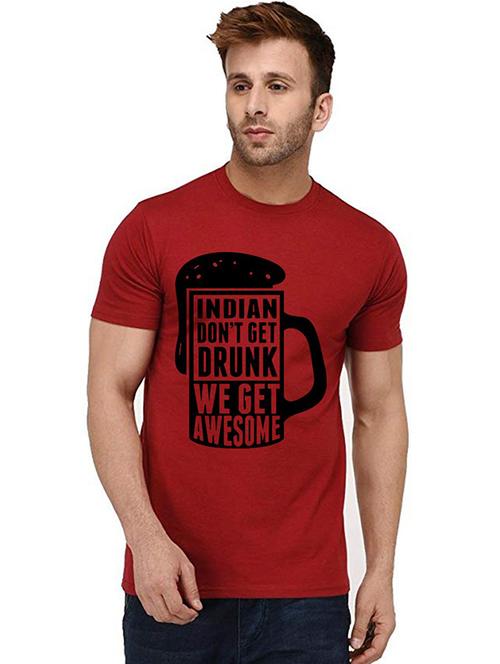 men front print round neck t-shirt - 20991848 - Very Small Image - 1