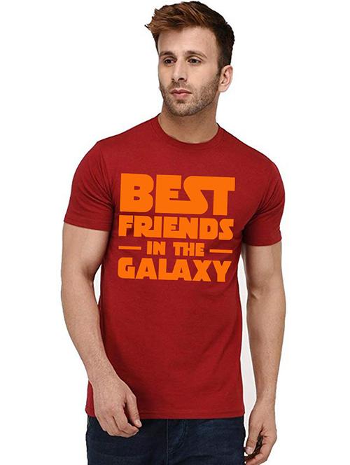 men round neck front print t-shirt - 20991973 - Very Small Image - 1