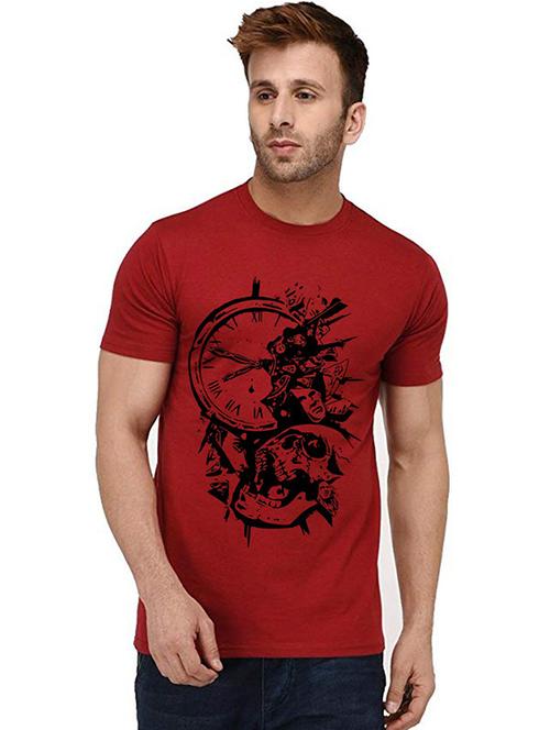 men round neck front print t-shirt - 20992182 - Very Small Image - 1