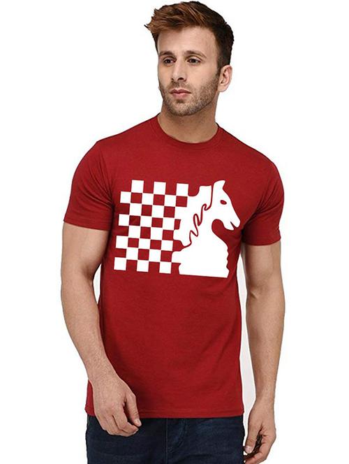 men round neck front print t-shirt - 20992248 - Very Small Image - 1