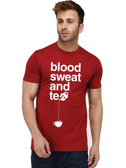 men's round neck front print t-shirt - 20992344 - Very Small Image - 1