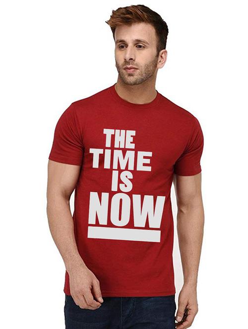 men round neck front print t-shirt - 20992560 - Very Small Image - 1