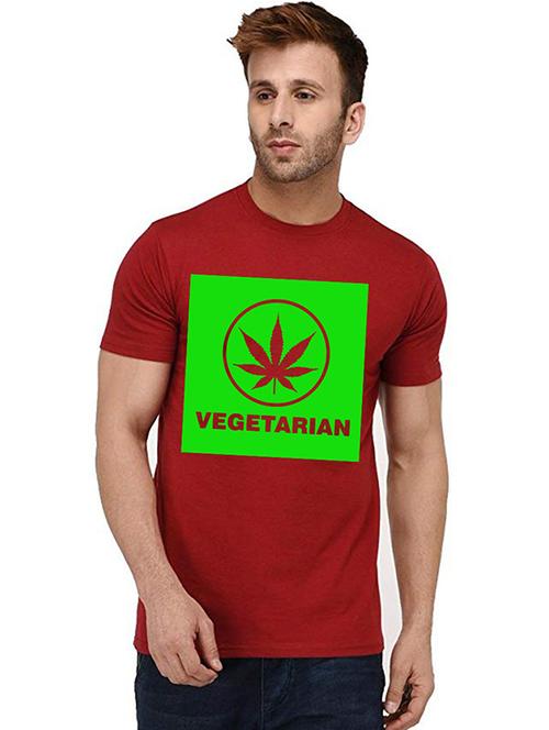 men round neck front printed t-shirt - 20992782 - Very Small Image - 1