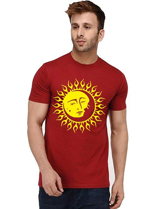 men round neck front print t-shirts - 20992784 - Very Small Image - 1