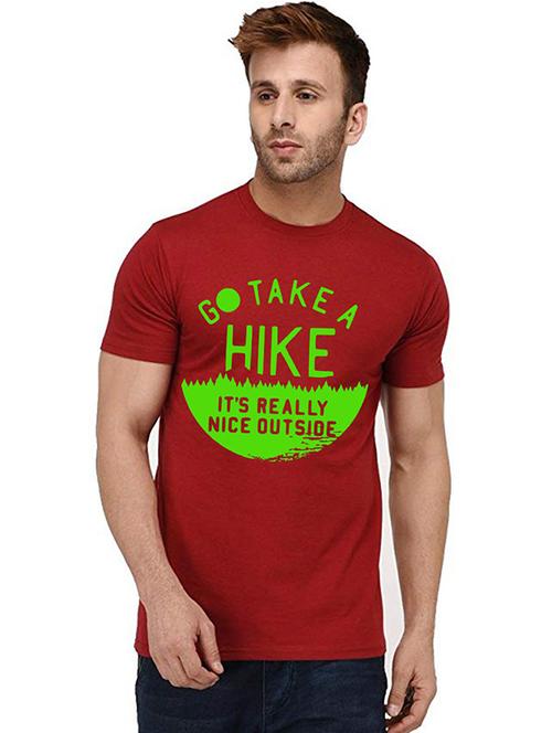 men round neck front printed t-shirt - 20992791 - Very Small Image - 1