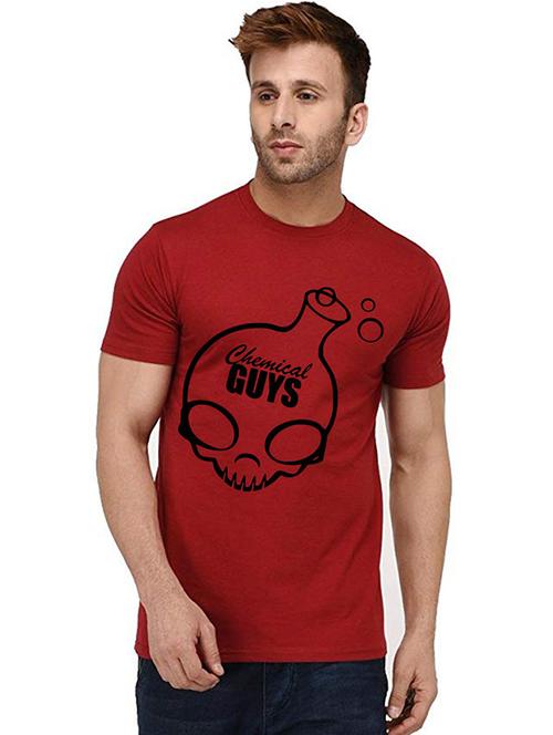 men round neck front print t-shirt - 20992811 - Very Small Image - 1