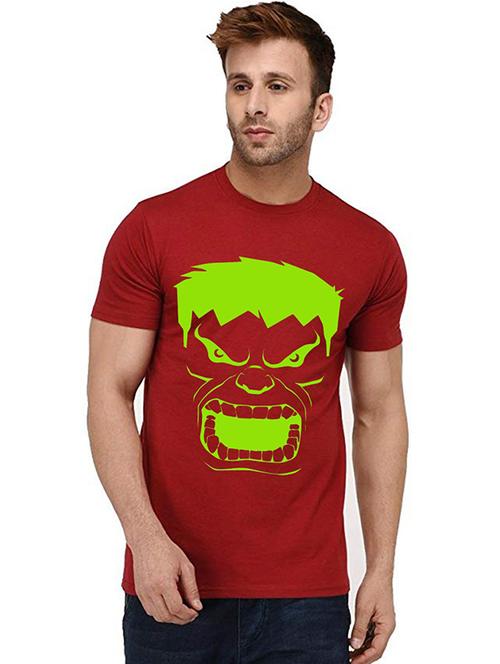 men round neck front printed t-shirt - 20992998 - Very Small Image - 1