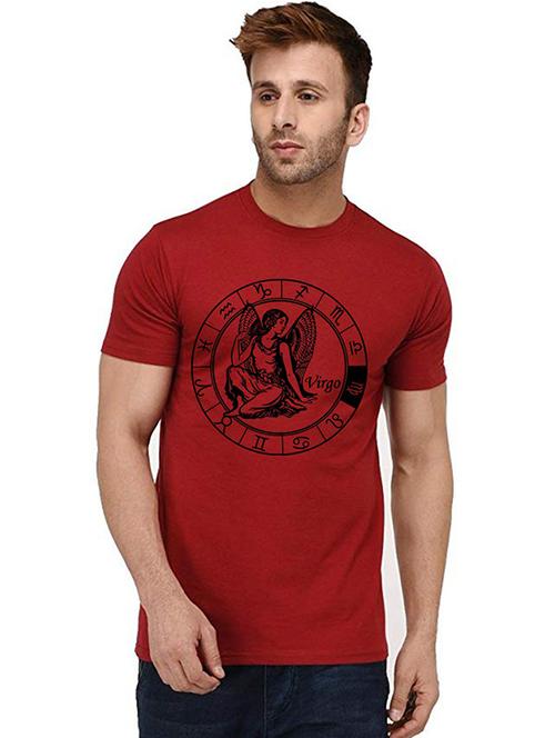 men round neck front print t-shirt - 20993123 - Very Small Image - 1