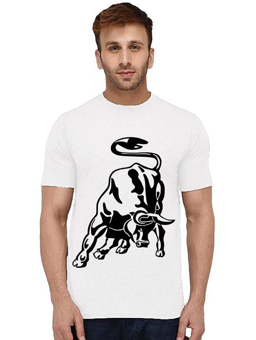 men round neck front print t-shirt - 20993425 - Very Small Image - 1