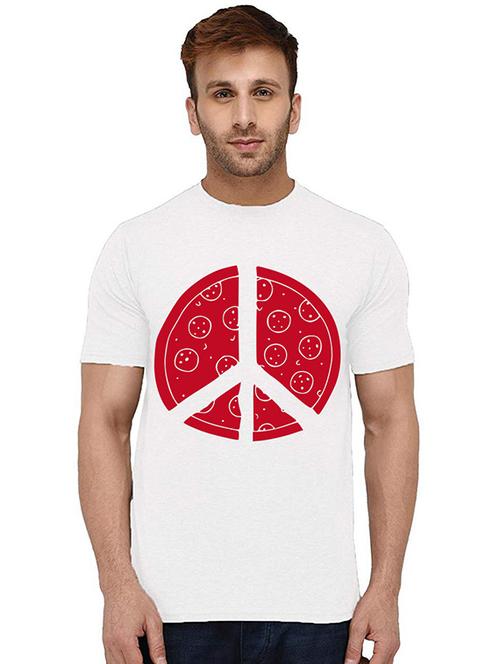 men round neck front print t-shirt - 20993444 - Very Small Image - 1