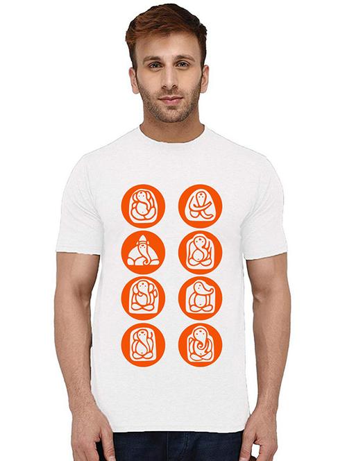 men round neck front print t-shirt - 20993587 - Very Small Image - 1