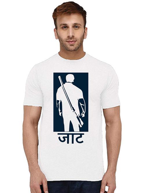 men round neck front print t-shirt - 20993650 - Very Small Image - 1