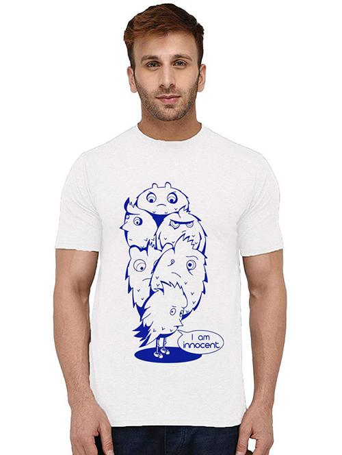 men round neck front print t-shirt - 20993670 - Very Small Image - 1