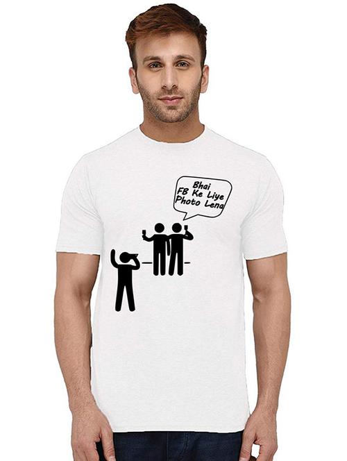 men round neck front print t-shirt - 20993699 - Very Small Image - 1