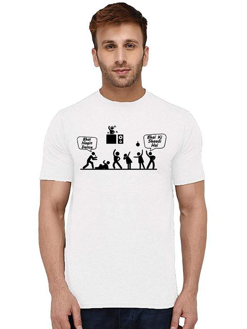 men round neck chest print t-shirt - 20993700 - Very Small Image - 1